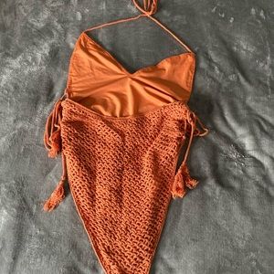 Orange Knit Bodysuit